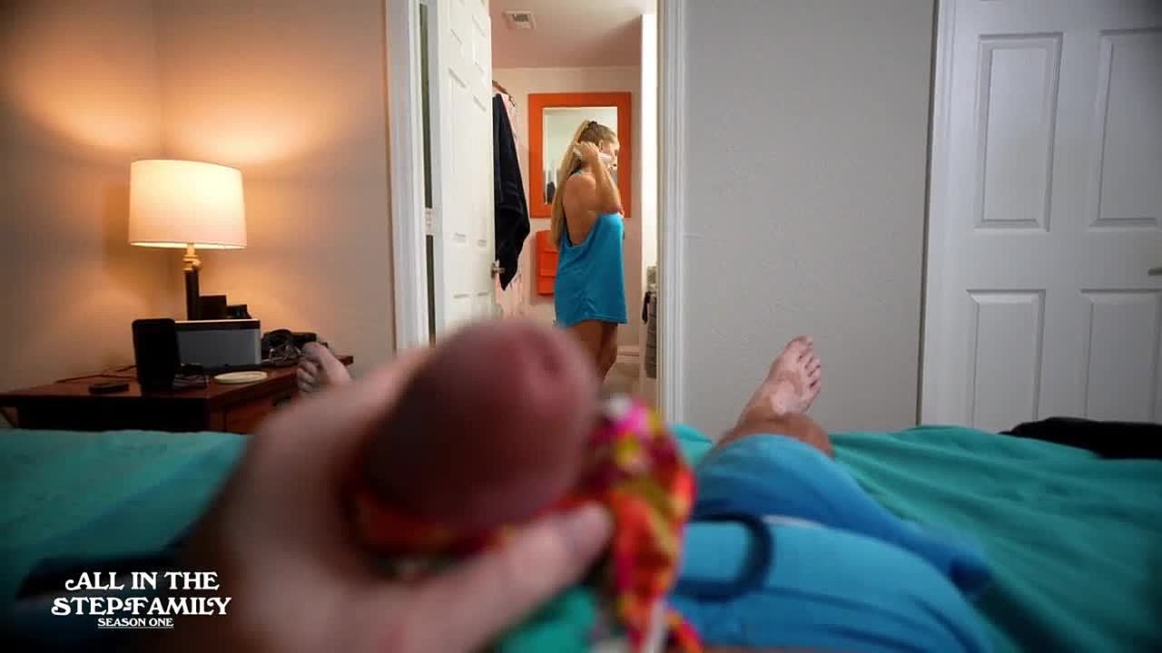 stepmom's bikini on vacation got me so horny she jerked rode me till i came all over her natural tits... full 4k 🔥🏖️