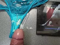 great cumshot compilation on my latina milf wife's used panties