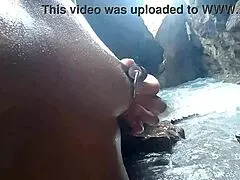 Nippleringlover Naked at Nude Beach Extreme Piercings