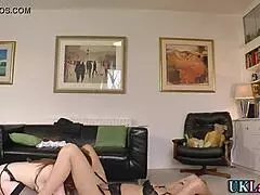 mature woman in classy stockings getting fingered passionately