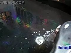 Fat Latina Cuckold's Wife Gets Ass Fucked Without Condom In Red And Sheer