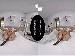 Vr Big Black Dildo In Tight Pussy