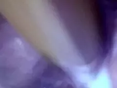 asian milf fingers pussy with banana before creampie