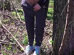 River walk turns wild as i tease her big tits and wet pussy outdoors