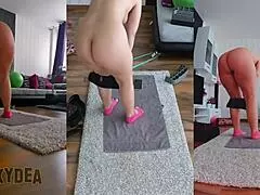 the ultimate big booty thrill with my naked workout revealed from three steamy angles for your pleasure