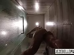 sexy jezebelle bond films herself taking a relaxing bath