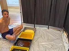 Behind the scenes fuck-ups with naked milf brunette fucking 😏 part 1