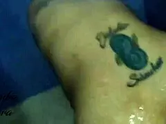 rica masturbación en la regadera me encanta venirme, latina milf bent over in shower