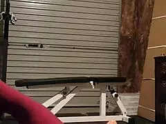 Gym girl does a striptease