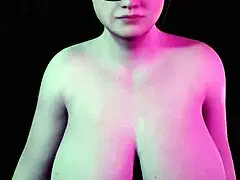 Thick 3D Milf Teases Naked with Glasses in Wild Dance