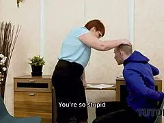 Instead of algebra, this guy totally nails his pretty tutor! 😍