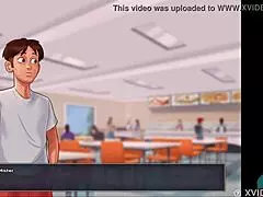 In summertime saga 53, the neighbors engage in a roleplay game with amazing big tits