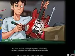 In summertime saga 53, the neighbors engage in a roleplay game with amazing big tits