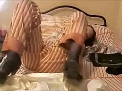 Blonde amateur in satin lingerie gets doggystyle POV deepthroat and ass to mouth.