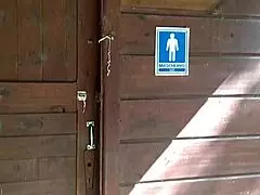 Milf Gets Wet Pussy Dripping from Public Bathroom Sex