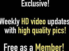 مدرسة صدر كبير سارا جاي تضرب لاعب كرة قدم بفعل كس قوي