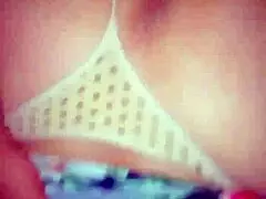 Wow! Check This Horny Mature Milf in Tiny Thong Teasing Her Pussy!