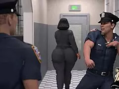 Intriguing milf prisoner stretched by massive biker cock