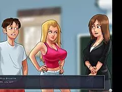 Who Gets The Cumshot In The Library During Summertime Saga?