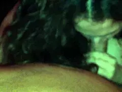 Amateur gives huge blowjob