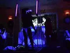 male stripper glows in the dark for milfs, teen 18+ and ebony amateurs 😏