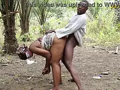 look at this horny outdoor fucking with a monster cock and creampie