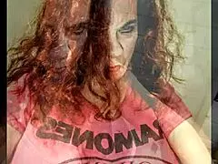 Milf squirts with combo toys and dildo