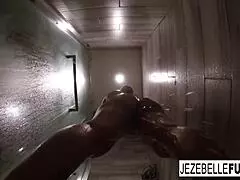 Sexy Jezebelle Bond Baths Herself