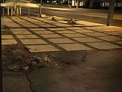 mature woman bound in garage, rough double penetration punishing the loser.