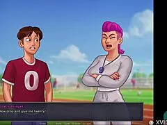 i'm tickling the asian teacher's pussy in summertime saga