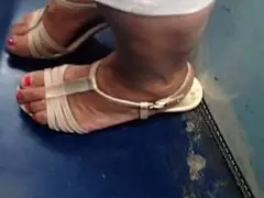 showing off my mature feet in solo session