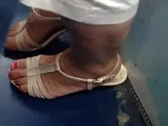 showing off my mature feet in solo session