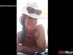 i'm sofie marie, teasing on the beach with my natural tits, feeling so irresistible