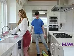 Stepmom offers her ASS for kinky play while others linger nearby