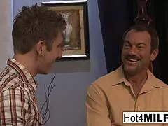 Busty Blonde Milf Gets Two Hot Loads On Her Face