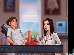 In Summertime Saga, The Hot Asian Teacher Eagerly Wants To See Your Big Cock In This Roleplay