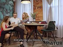 Addicted Boy Seduces Mature Mother-in-Law for Wild FFM Threesome