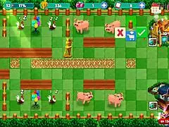 In the Nutaku Booty Farm Hentai Game, Redhead Flashes Big Tits and Ass on the Ranch