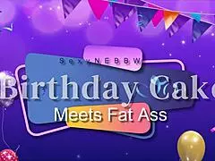 birthday cake smeared on curvy fat ass preview