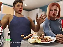 In a scent 7: milf redhead with small tits in comedy game