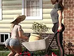 Wow, check this hot futanari milf with a huge dick in sexy 3D action!