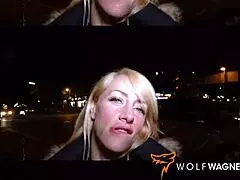 Hot German milf Harleen Van Hynten gets cum on fake tits by modern Tarzan.