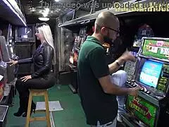 Ashley Gray Trades Sex for Casino Credit in Wild Latina Party with Blowjob and Riding