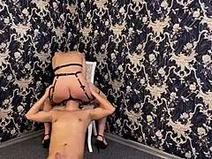 Facesitting Mistress Commands Amateur to Lick Every Hole Clean for Wild Orgasm