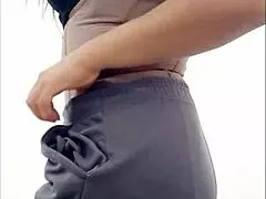 Cleaning Lady Enters Bathroom And Shows Sexy Tits For Porn Channel