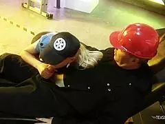 horny worker fucks busty medic carly parker in cowgirl and cumshot