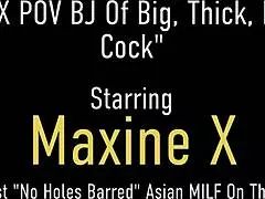 Ever seen brunette Maxine X give such a steamy blowjob POV?