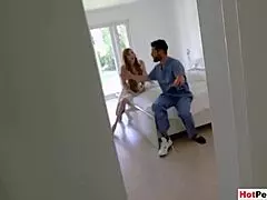 Pale skinned cougar stepmom fucks her secret lover in taboo encounter