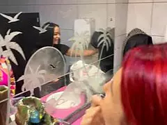 i'm at the bar with panties hangin' from the ceilin', gettin' anal fucked