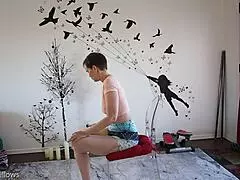 wow, yoga lesson turns super steamy fast!